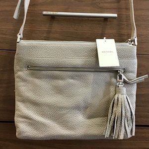 New Beige Halogen Leather Crossbody Bag